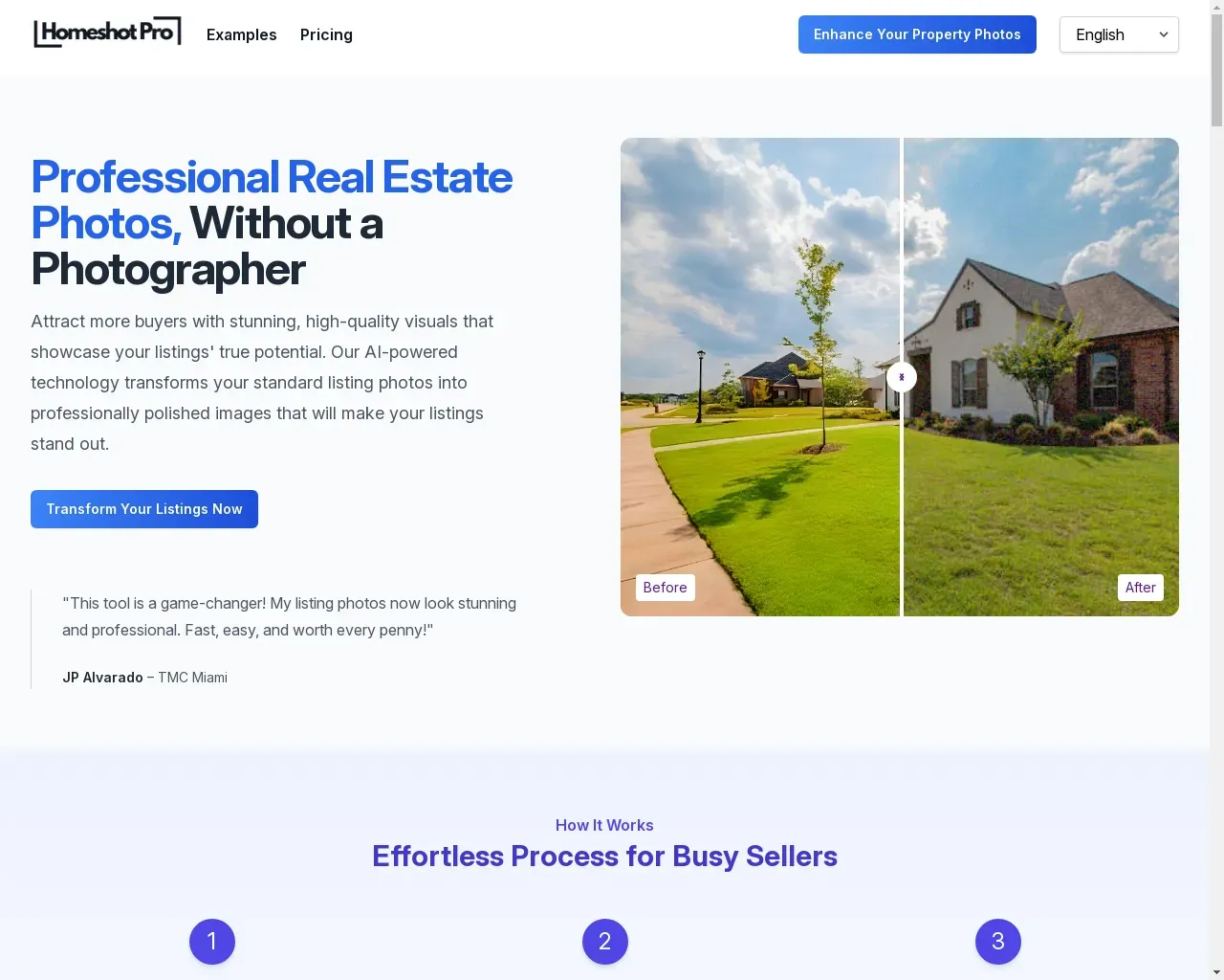 Show HN: Homeshot Pro – AI-powered real estate photo enhancement - Project Screenshot