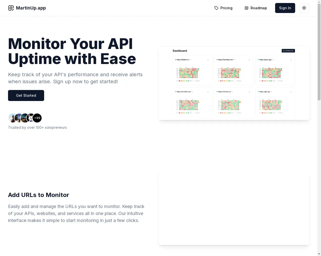 Show HN: API monitoring for solopreneurs and indie hackers - Project Screenshot