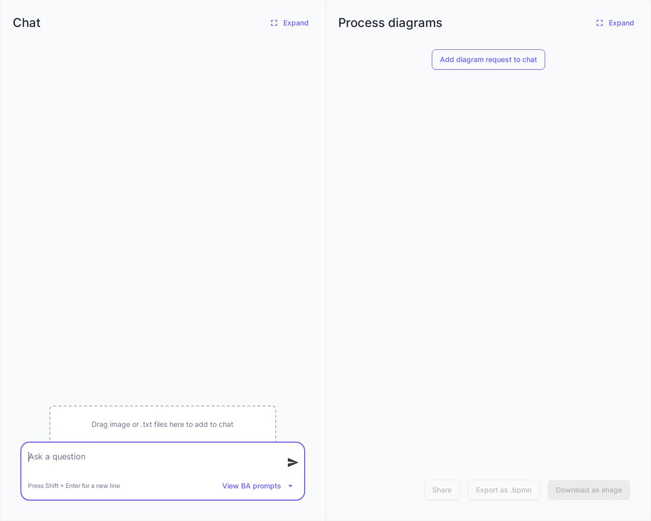 Show HN: Create flowcharts with swimlanes, using chat - Project Screenshot