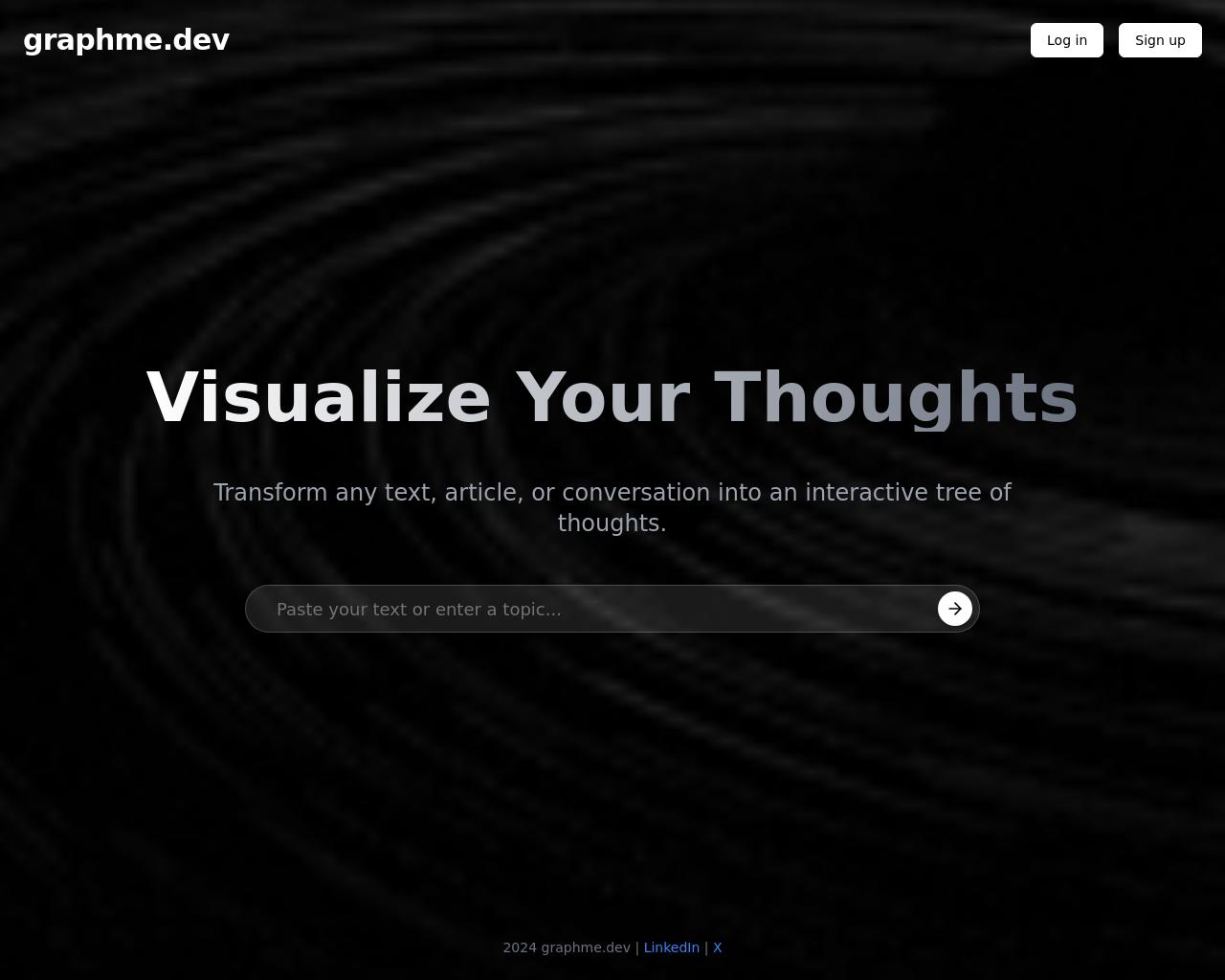 Show HN: Graphme – Text to Graph of Thoughts - Project Screenshot