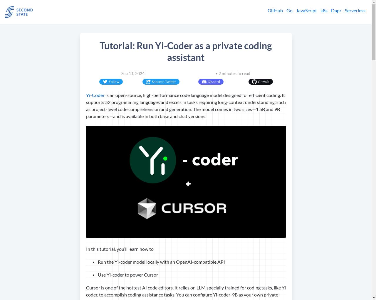 展示HN：尝试使用Cursor的Yi Coder编写搜索网页 - 项目截图