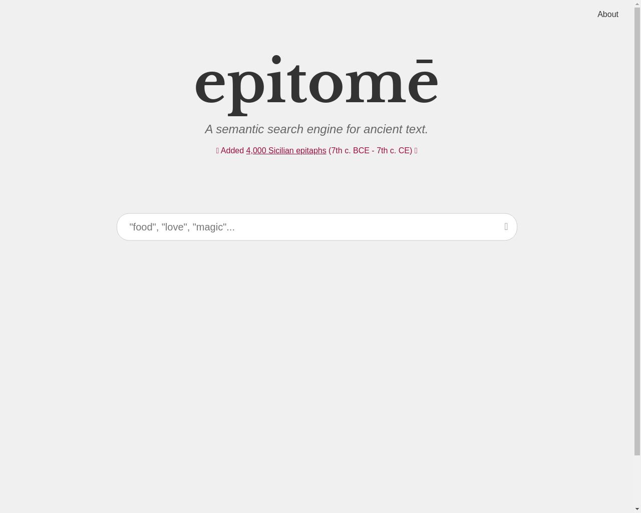 Show HN: Epitomē – 一个用于古代文本的语义搜索引擎 - 项目截图