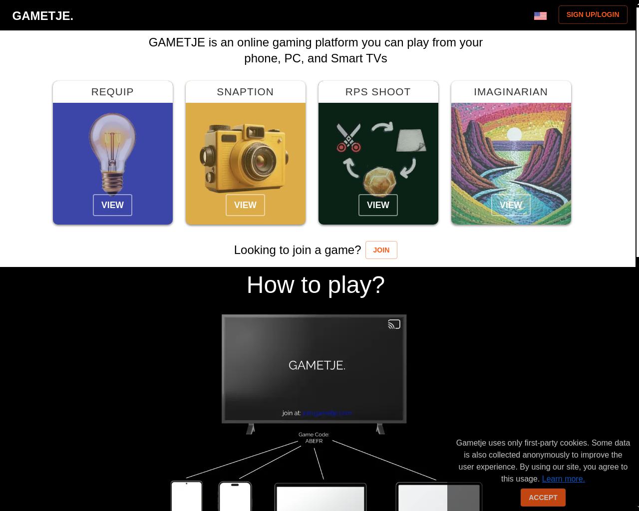 Show HN: Gametje – A casual online gaming platform - Project Screenshot