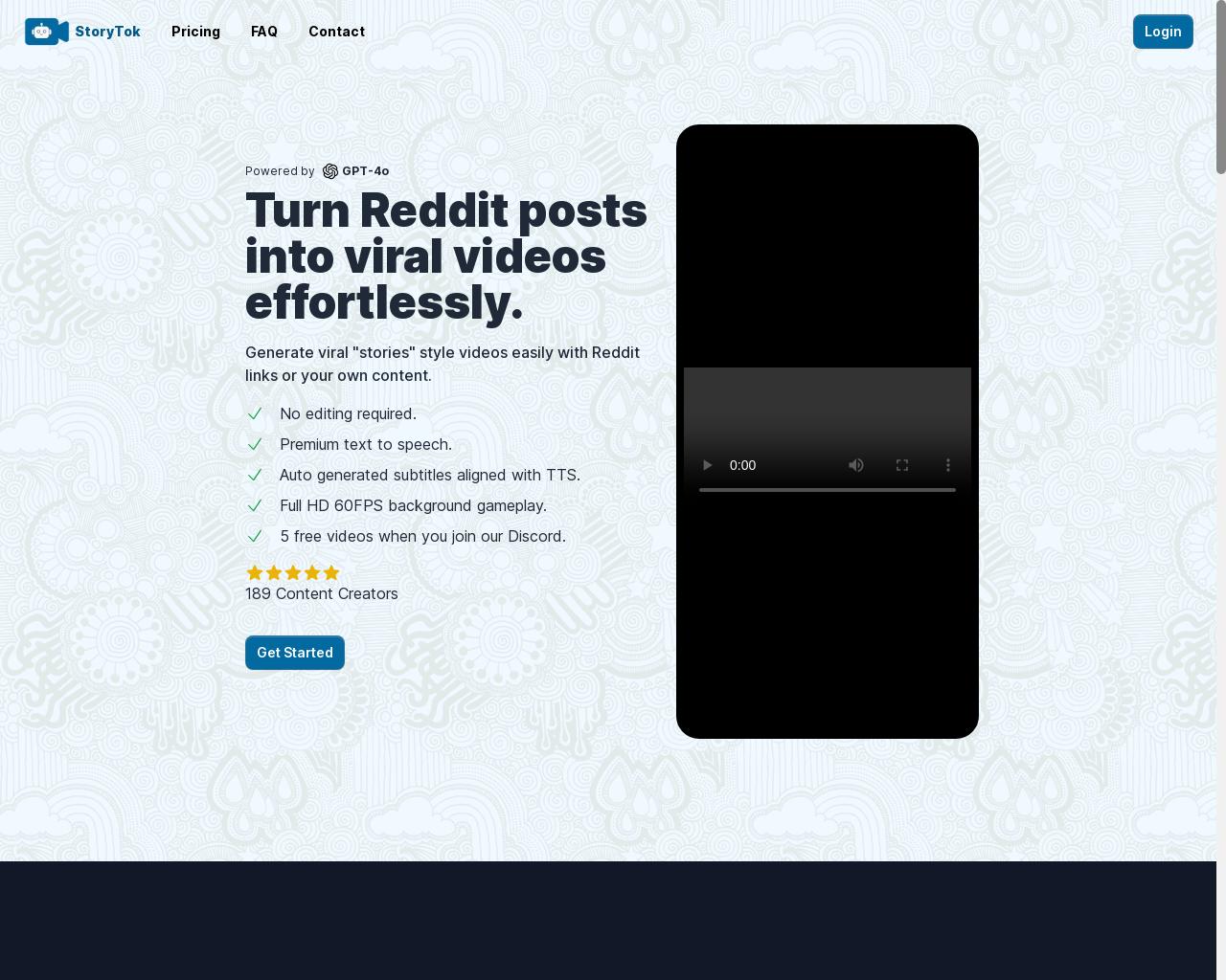 Show HN: I made a tool that turns Reddit posts into viral videos - 项目截图