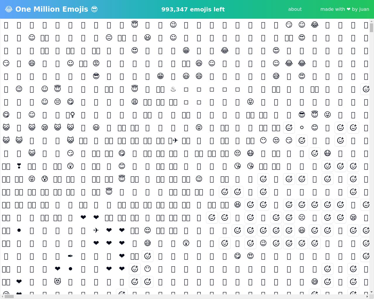 Show HN: One Million Emojis - 项目截图