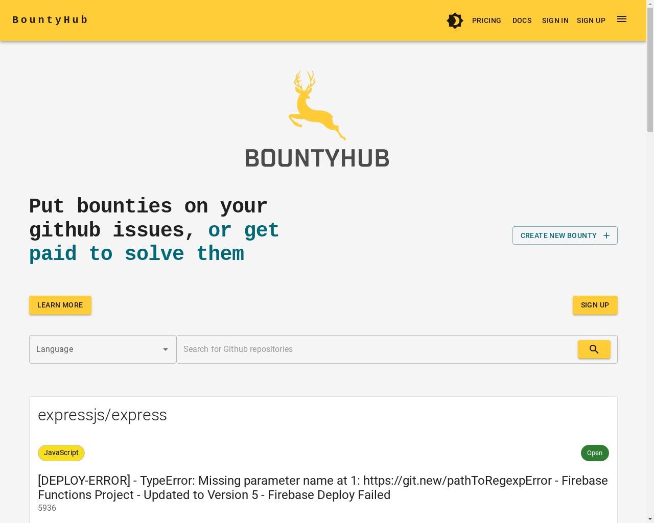 Show HN: Bounties Marketplace for GitHub - 项目截图