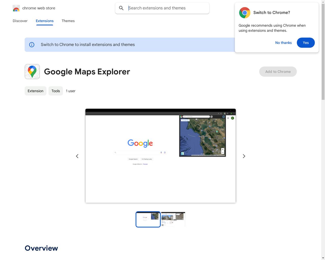 Show HN: Google Maps Explorer Chrome拡張機能 - プロジェクトのスクリーンショット