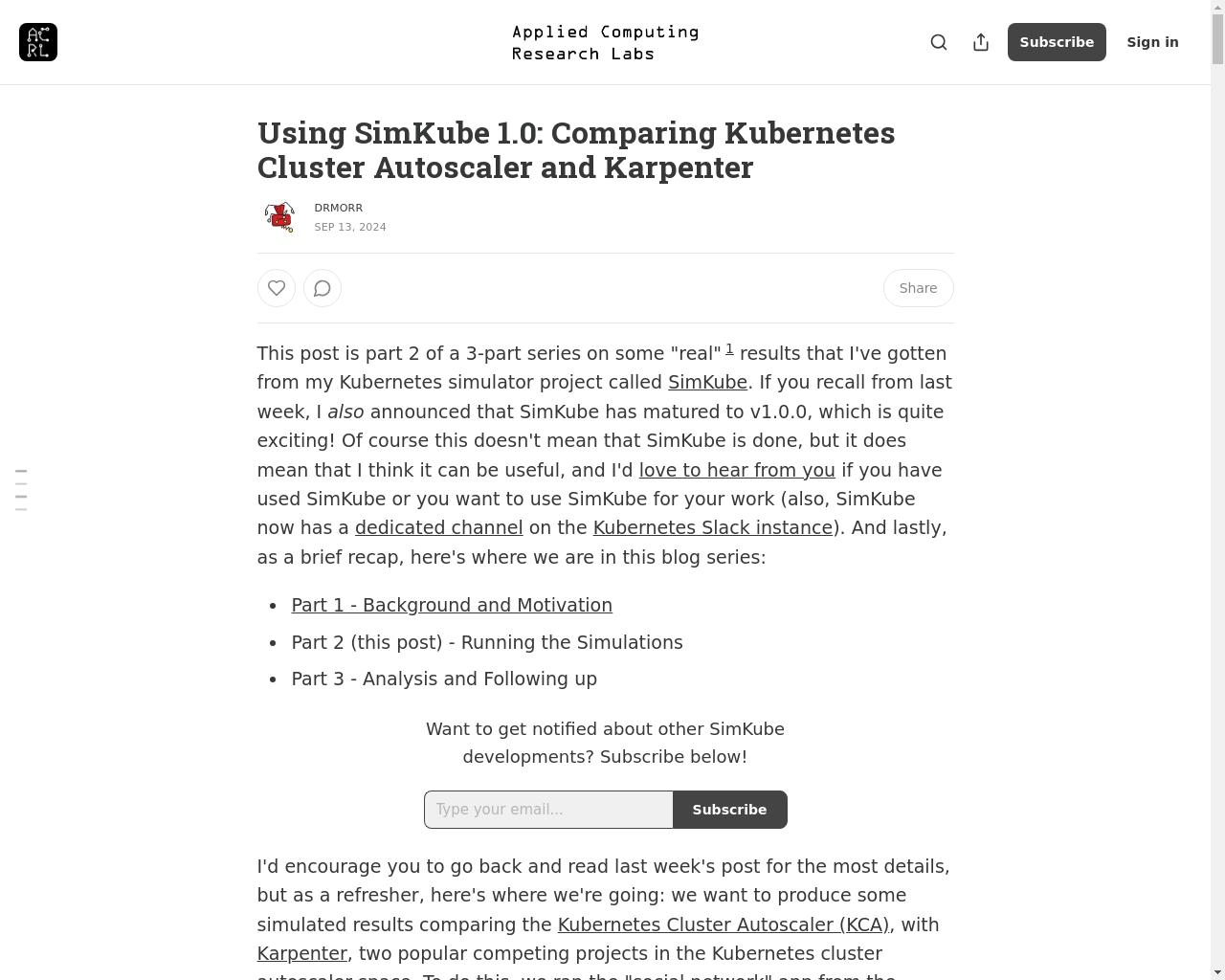 Show HN: SimKubeを使ったKubernetesクラスターオートスケーラーとKarpenterの比較 - プロジェクトのスクリーンショット