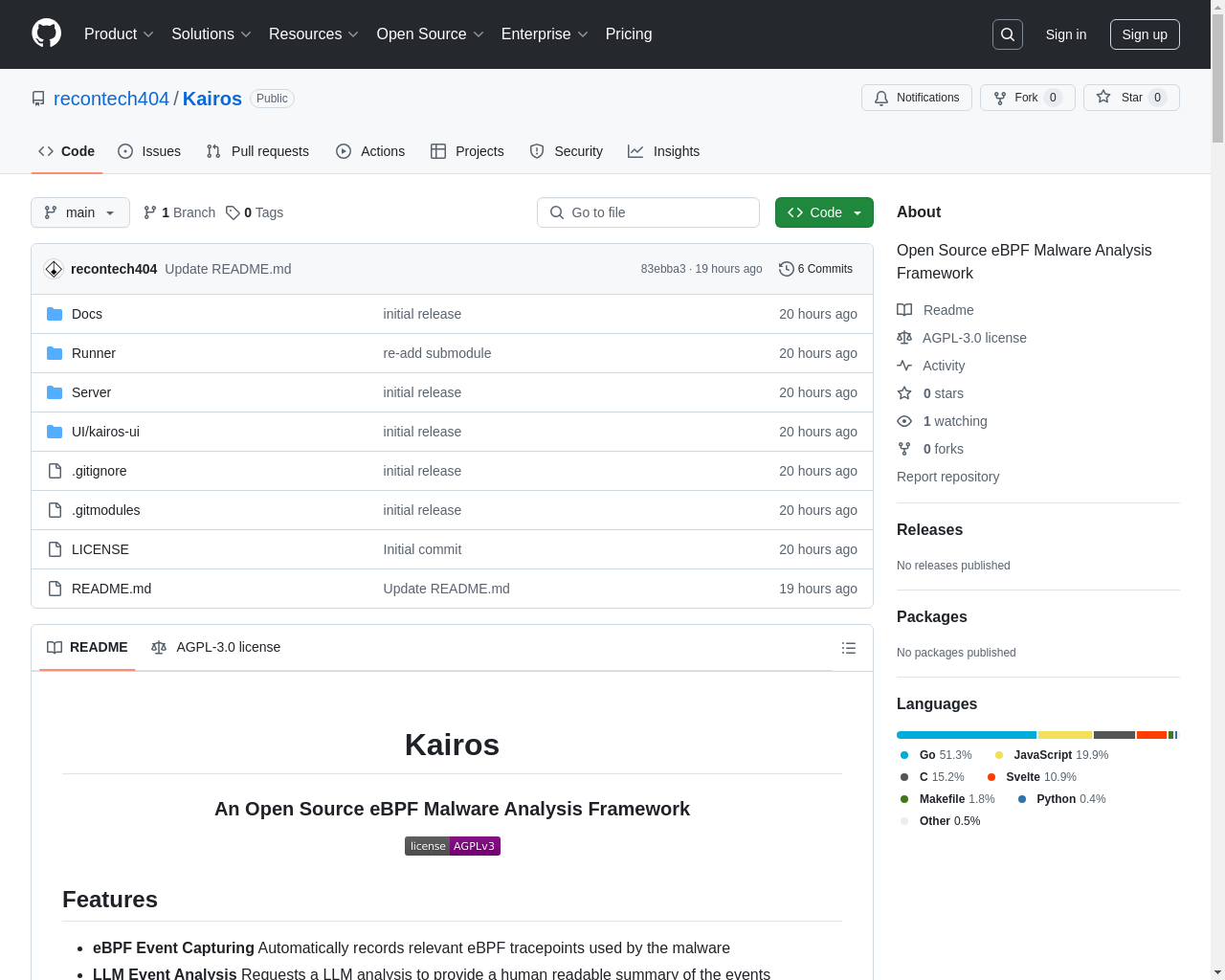 Show HN: Kairos – Open-Source eBPF Malware Analysis Framework - Project Screenshot