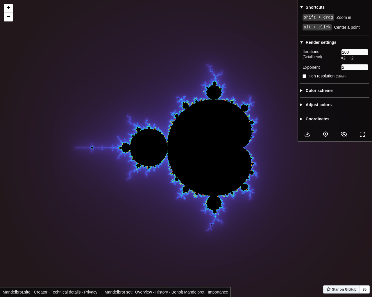 Show HN: A Mandelbrot set viewer that runs in the browser - Project Screenshot