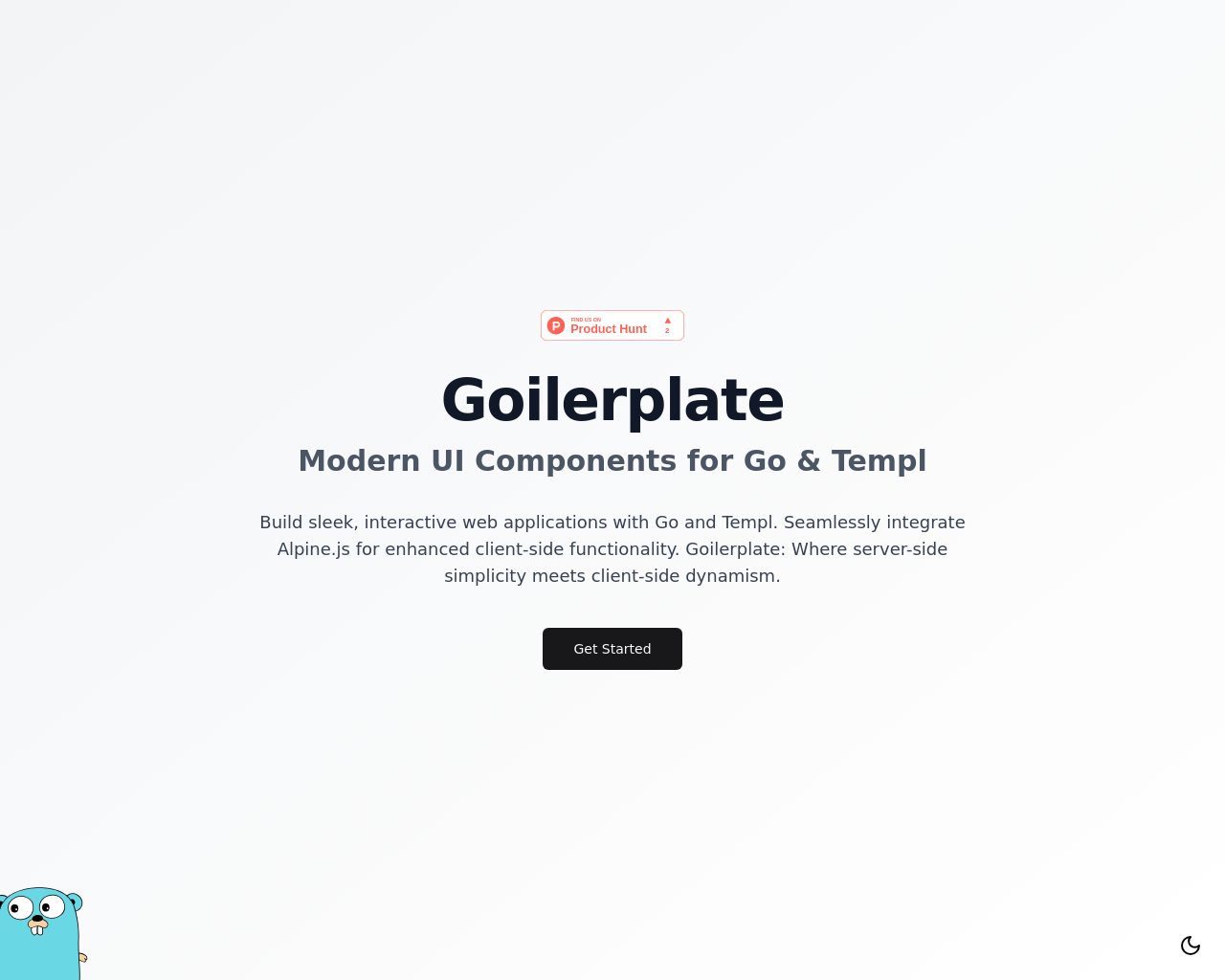 Show HN: Goilerplate – Go和Templ的UI组件 - 项目截图