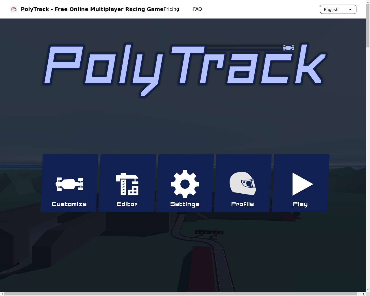 Show HN: PolyTrack – Free online low-poly racing game blending relaxation - Project Screenshot