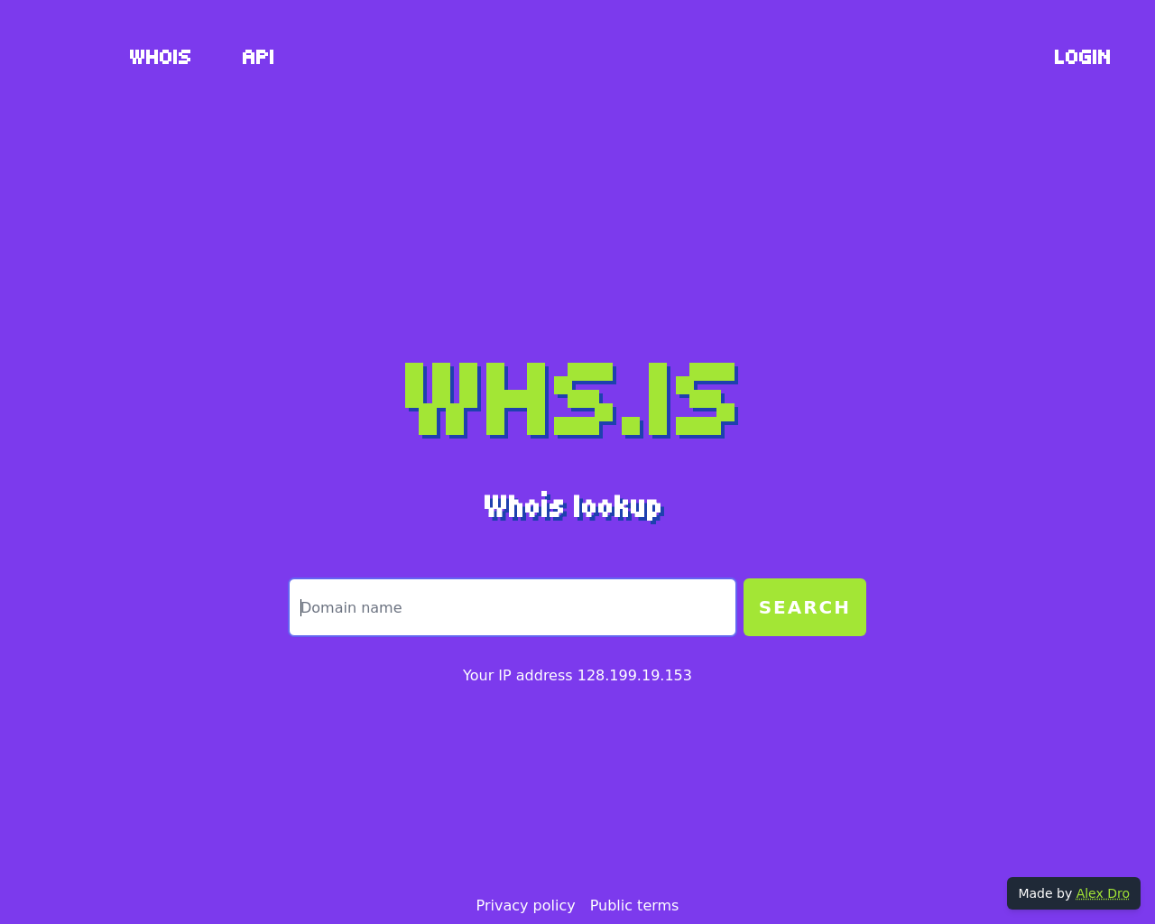 Show HN: I created a WHOIS API service - Project Screenshot