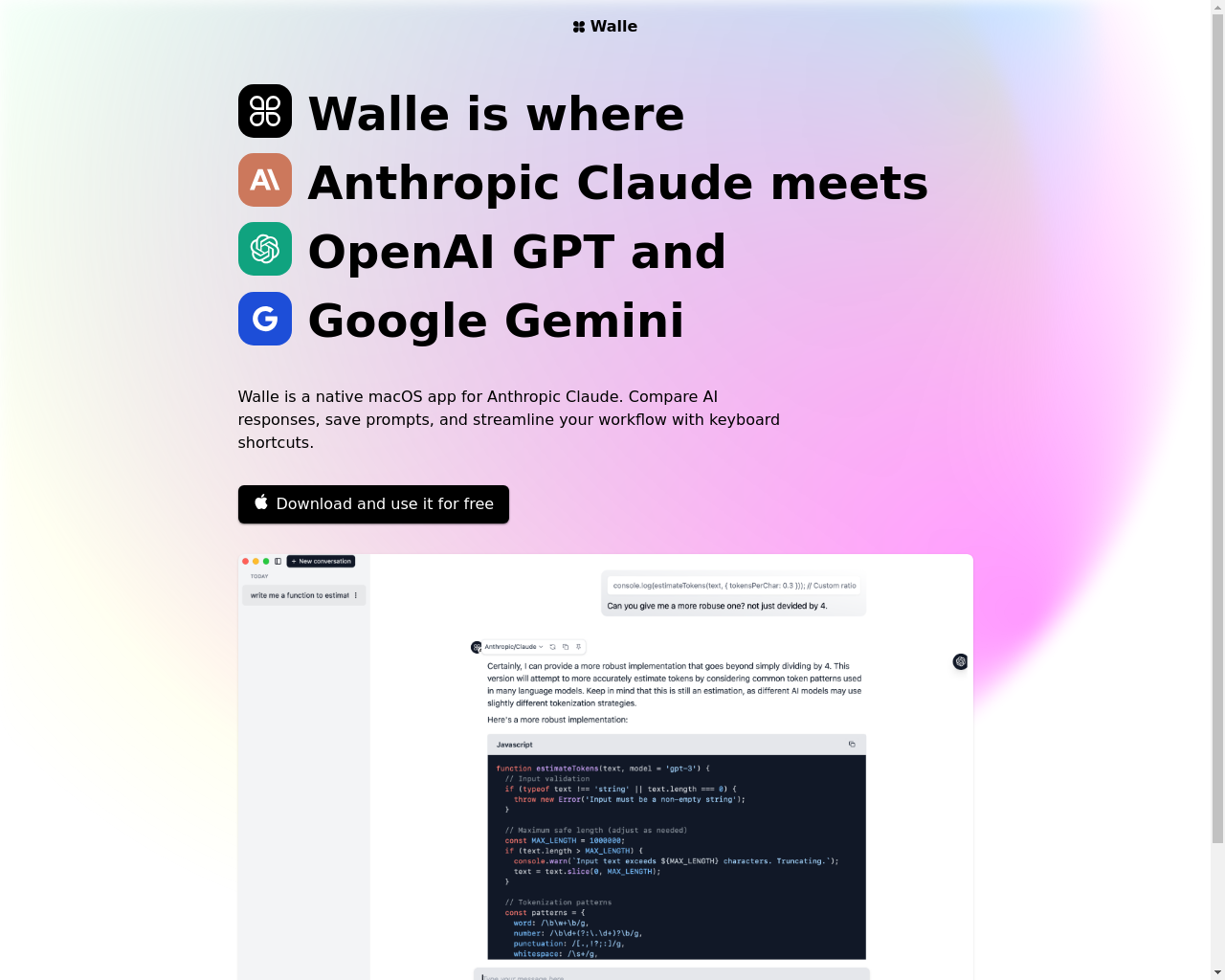 Show HN: I made a macOS app to support Anthropic Claude - Project Screenshot