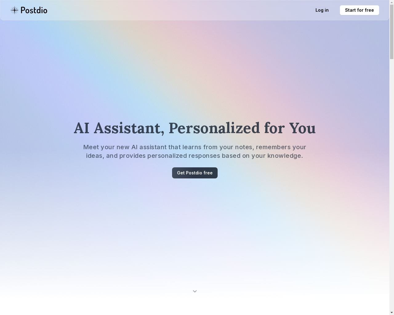 Show HN: Postdio – Personalized AI Assistant - Project Screenshot