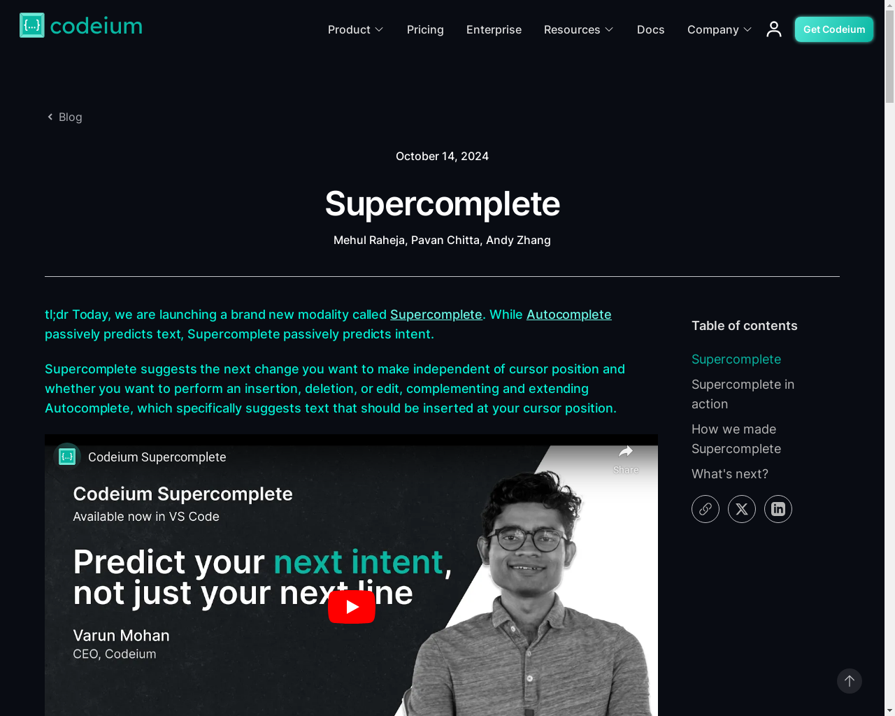 Show HN: Codeium launches Supercomplete – next intent prediction - Project Screenshot