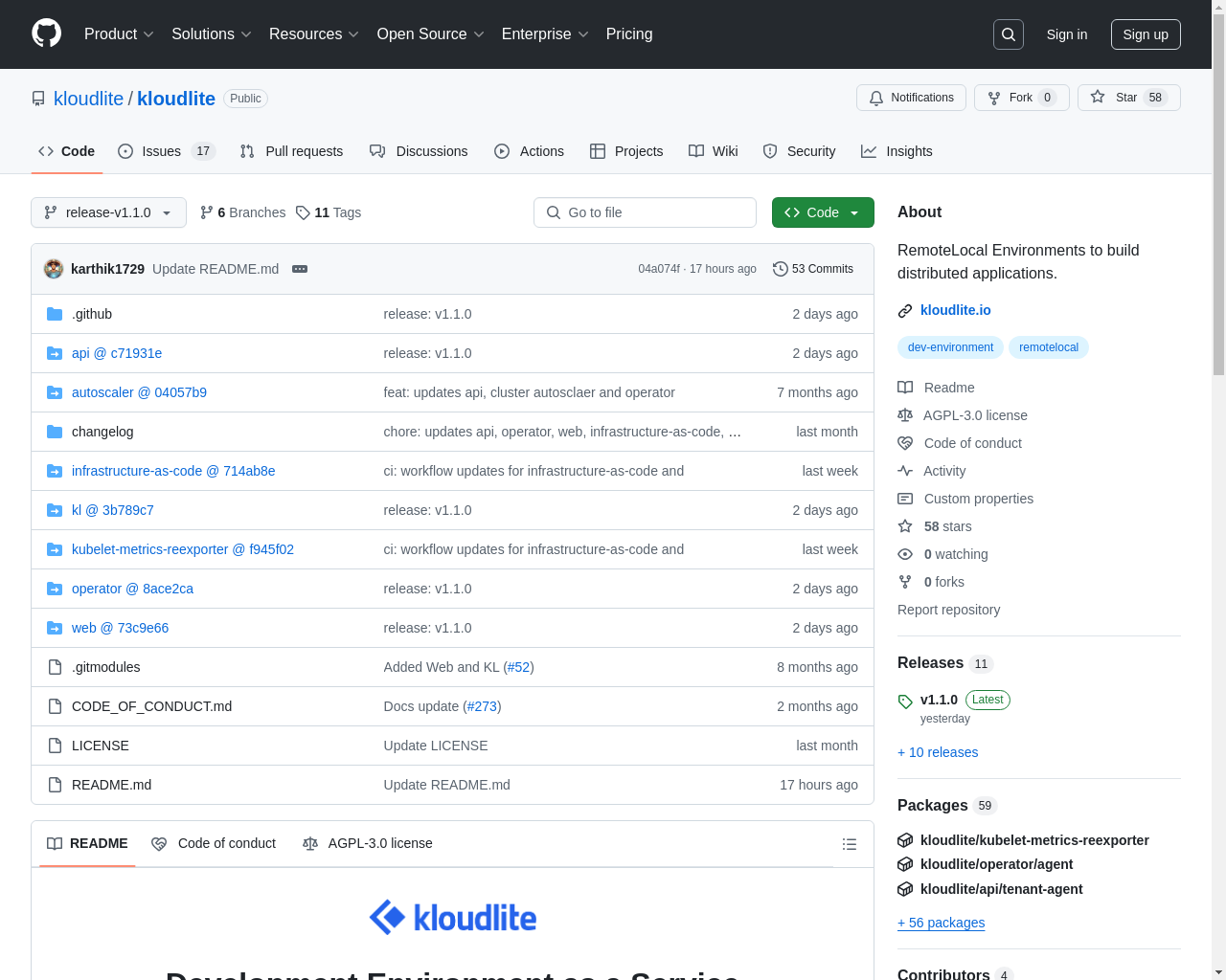 Show HN: Kloudlite – Open-Source Dev Environments That Just Works - Project Screenshot