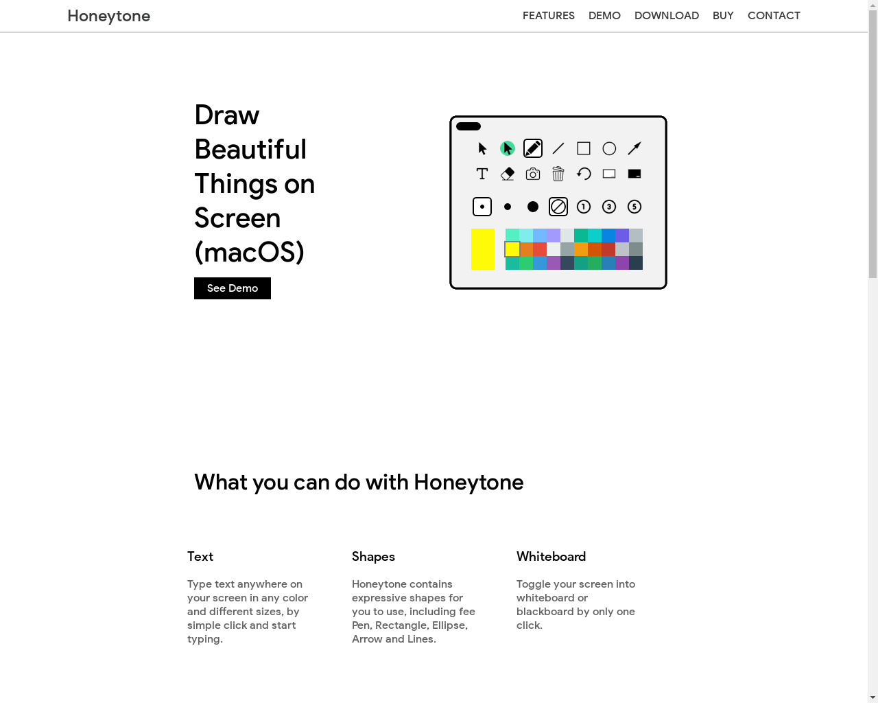 Show HN: Honeytone v1.1 – draw on screen on macOS - Project Screenshot