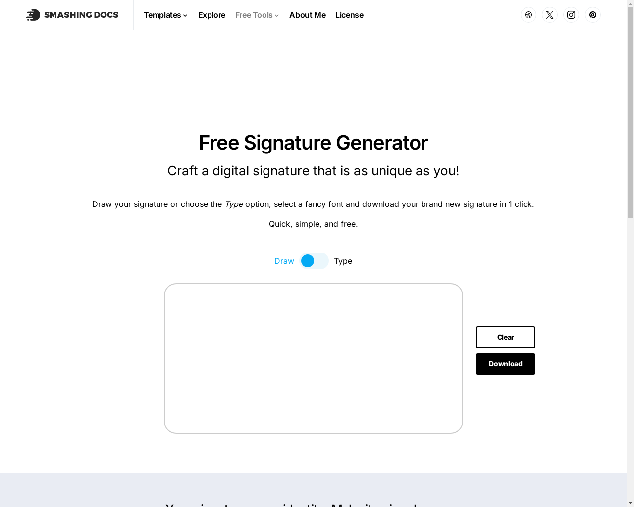 Show HN: Create a Digital Signature in Seconds with This Free Tool - Project Screenshot