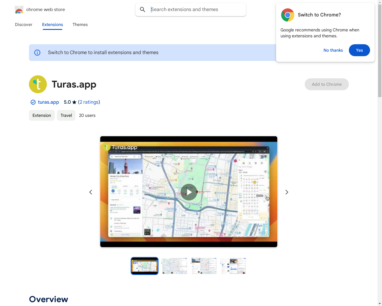 Show HN: Turas.app – Google マップで次の旅行を計画するための Chrome 拡張機能 - プロジェクトのスクリーンショット