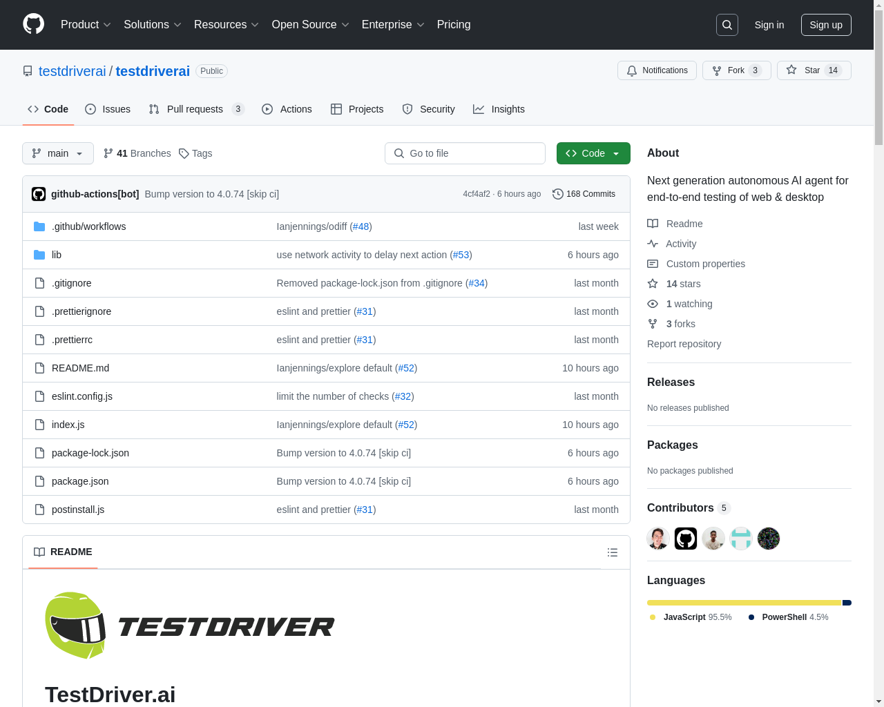 Show HN: TestDriver，跨平台命令行工具，让OpenAI自动化你的桌面。 - 项目截图