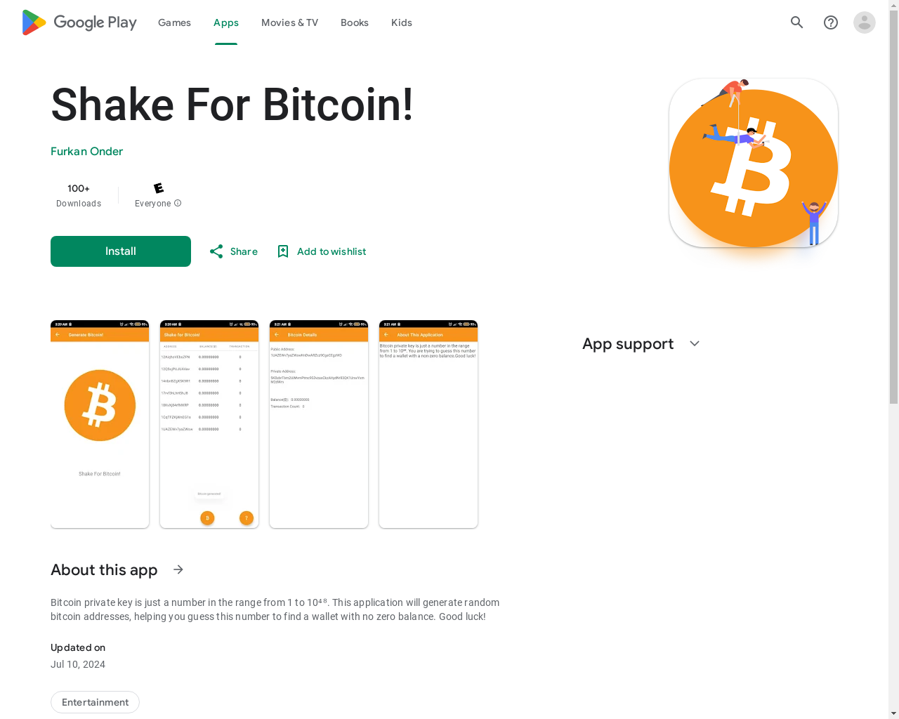 Show HN: Shake For Bitcoin – ビットコインのプライベートキーを当てられますか？ - プロジェクトのスクリーンショット