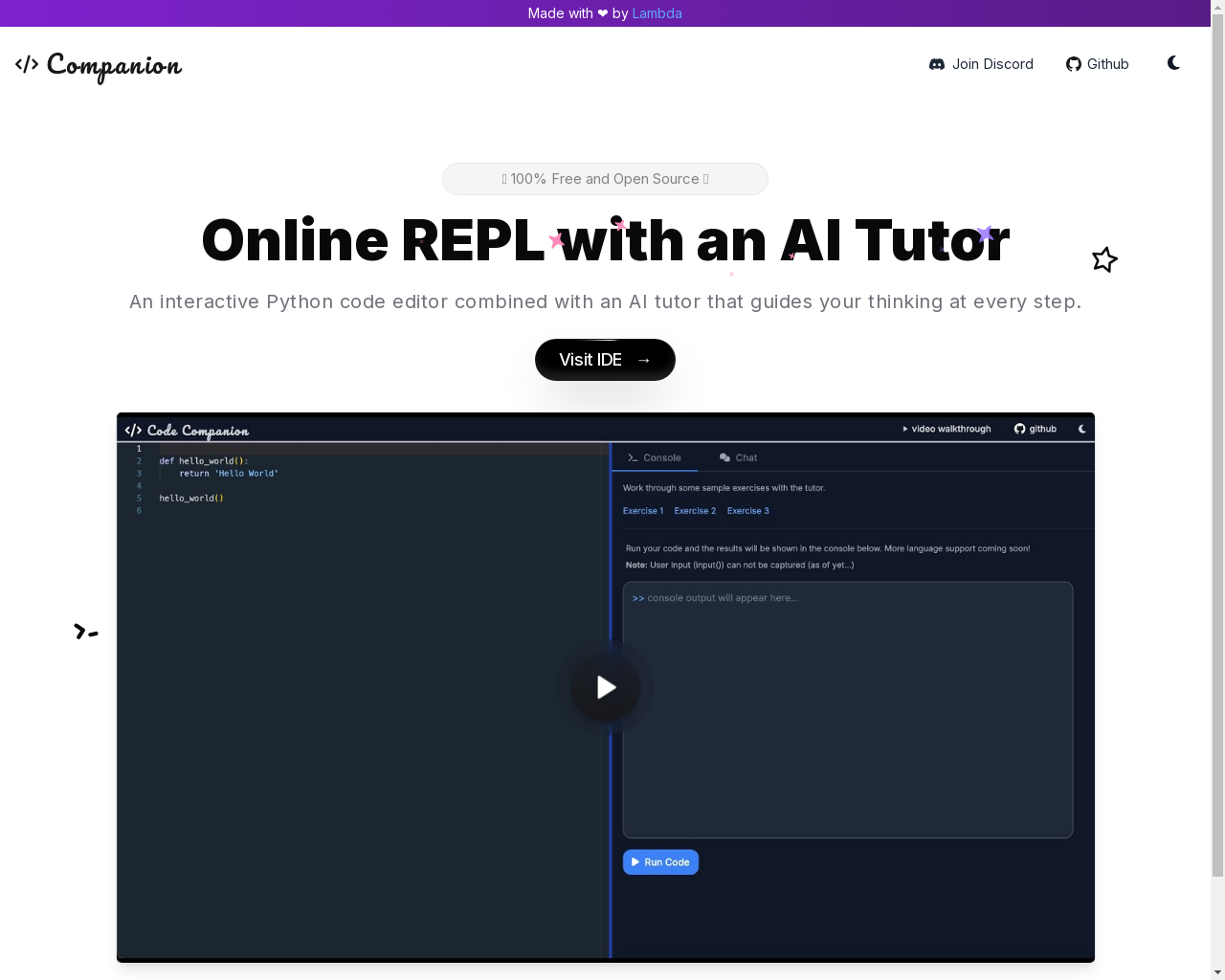 Show HN: Open-Source Python REPL with AI Tutor for Learning and Problem-Solving - Project Screenshot