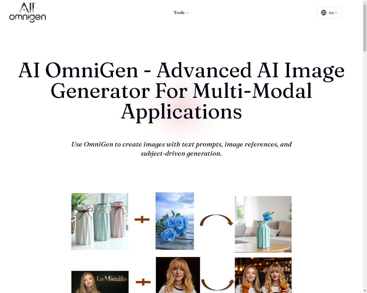 Show HN: AI OmniGen – AI Image Generator with Consistent Visuals - Project Screenshot