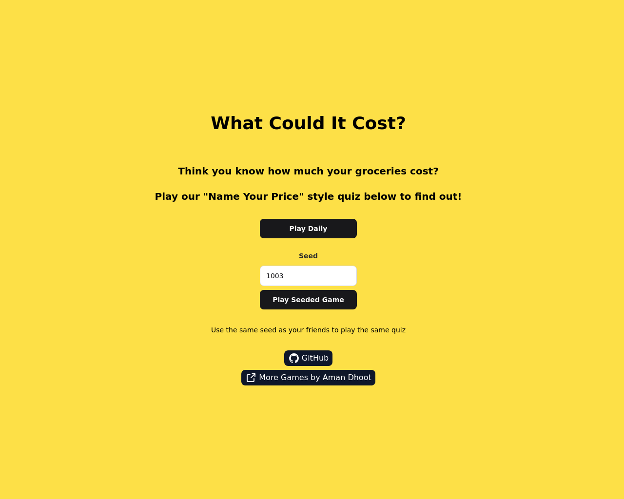 Show HN: What Could It Cost? - Project Screenshot