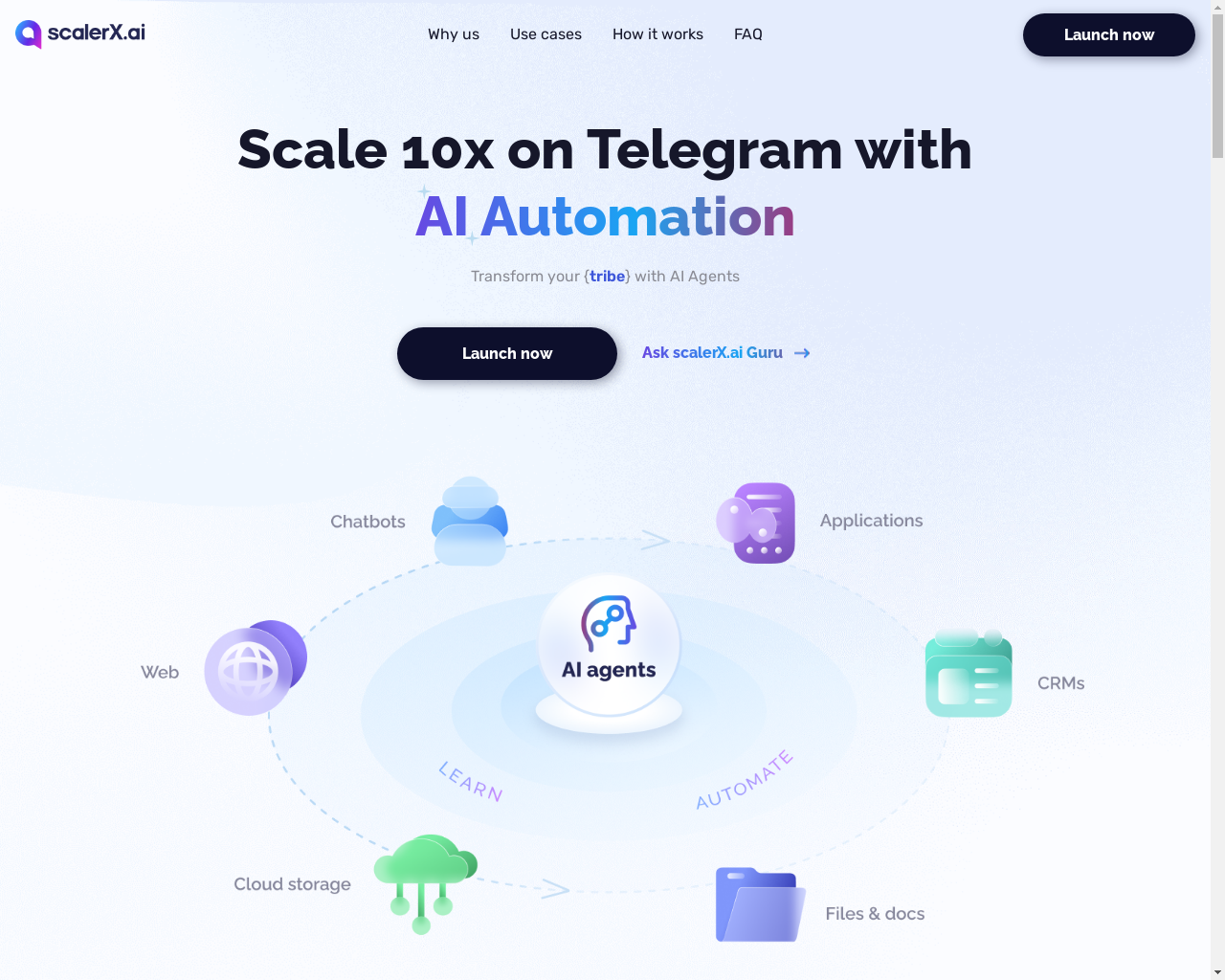 Show HN: Scalerx.ai – Create, train and deploy AI agents - Project Screenshot