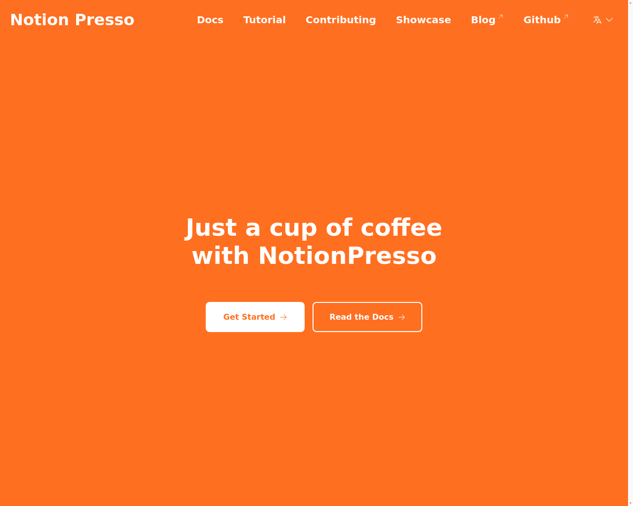 Show HN: NotionPresso – React open source for Notion using Official API - Project Screenshot