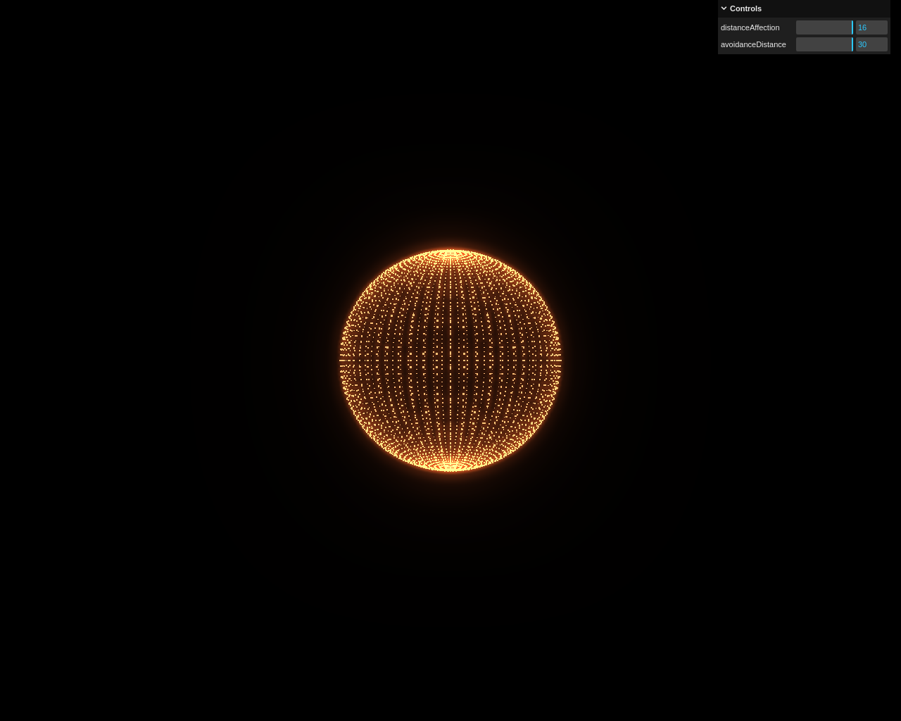 Show HN: Web Interactive Particle Sphere - Project Screenshot