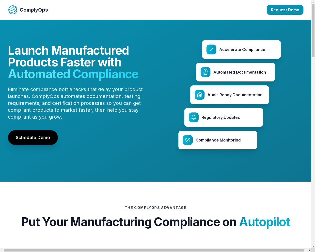 Show HN: ComplyOps – Compliance Management for Regulated Industries - Project Screenshot