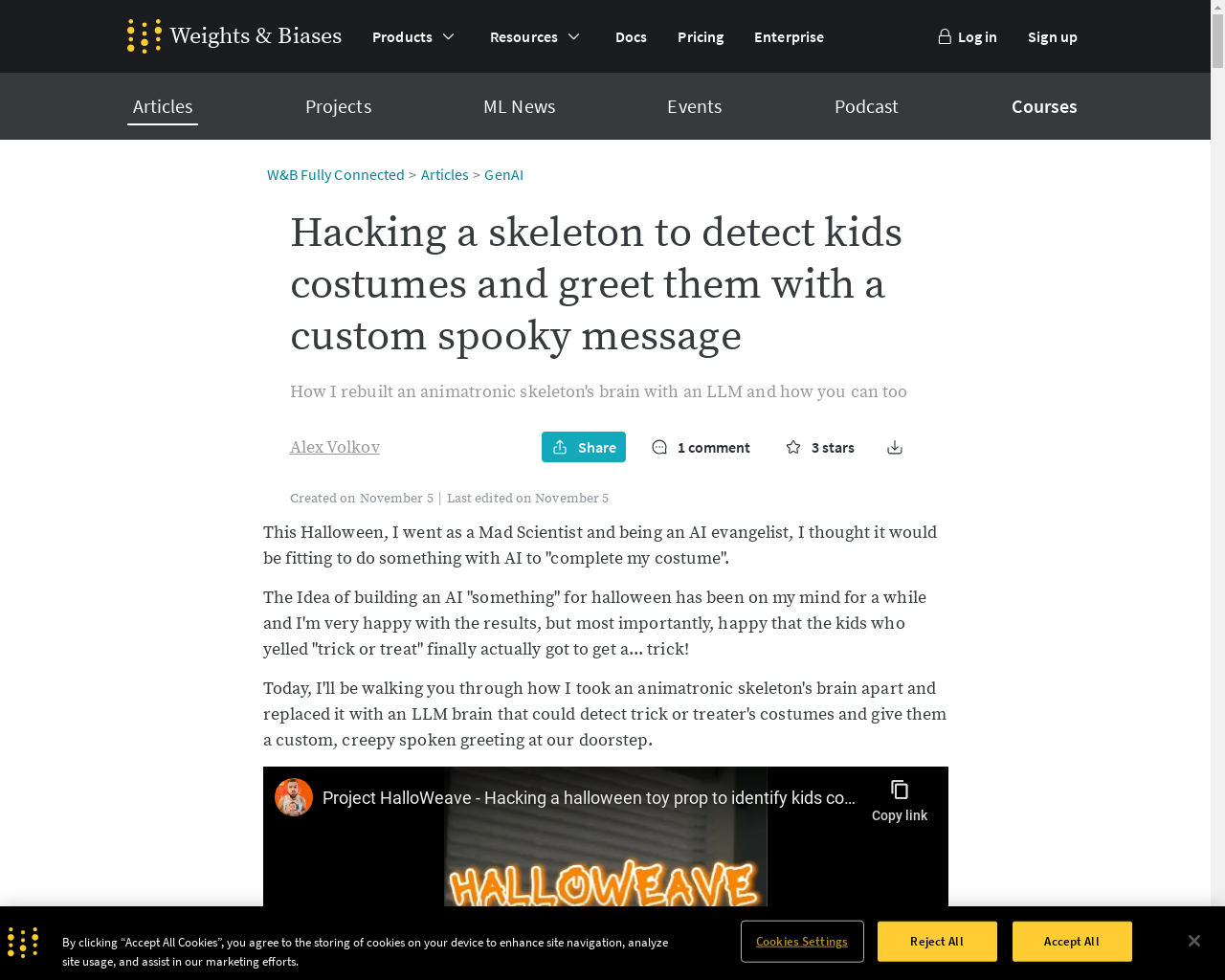 Show HN: Highjacking a Halloween toy to ID kids costumes with Gemini and 11labs - Project Screenshot