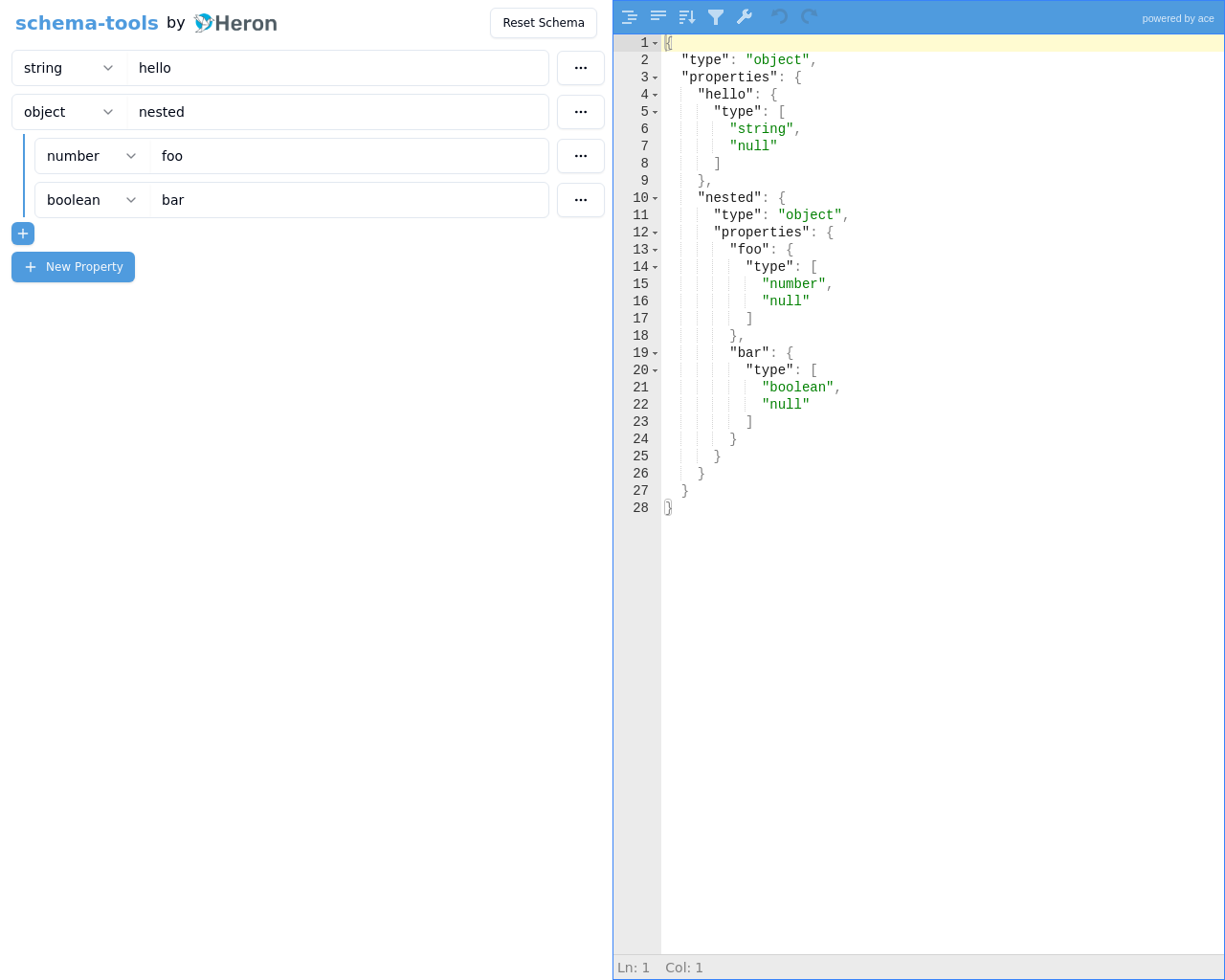 展示 HN：schema-tools – 构建和编辑 JSON 架构 - 项目截图