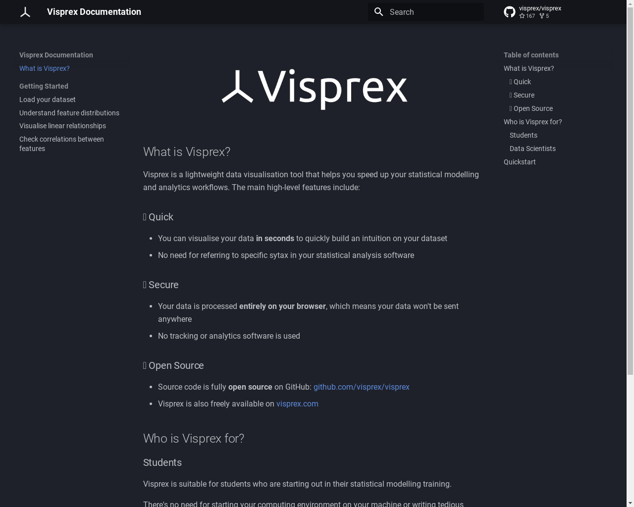 Show HN: Visprex – オープンソースのブラウザ内データ可視化ツール（CSVファイル用） - プロジェクトのスクリーンショット