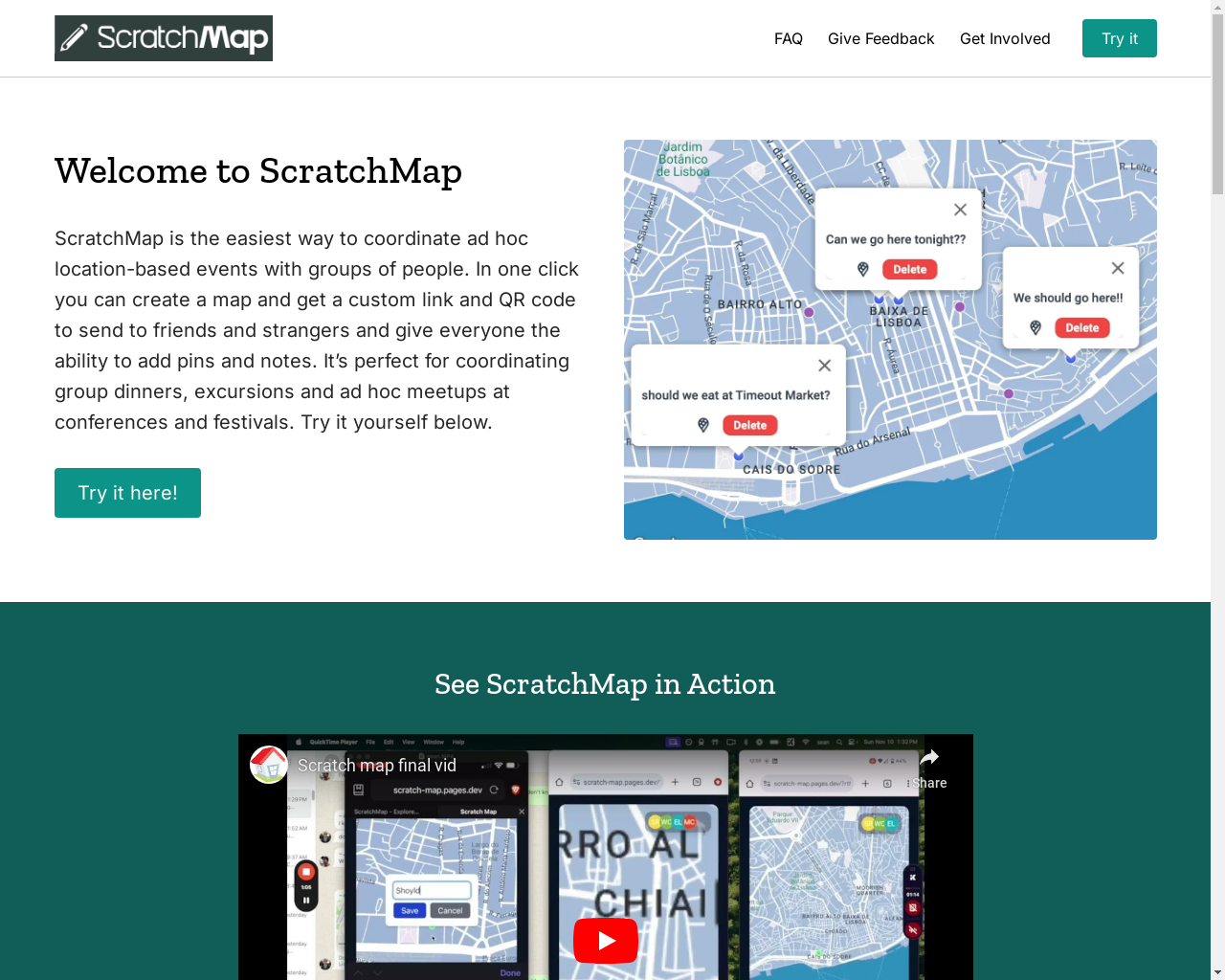 Show HN: ScratchMap real-time collaborative map annotation - Project Screenshot