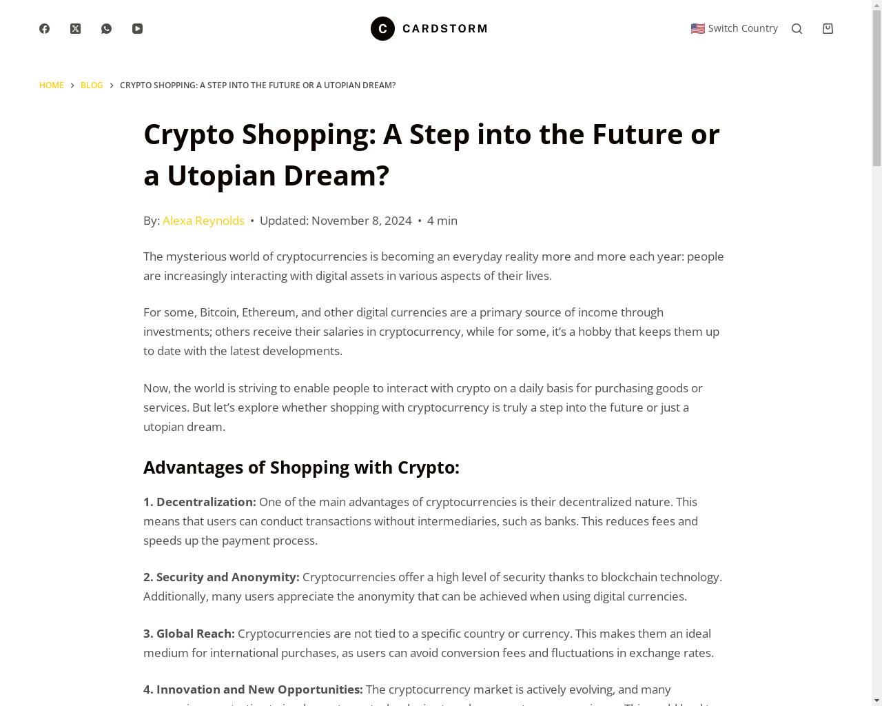 Show HN: Crypto Shopping: A Step into the Future or a Utopian Dream? - Project Screenshot