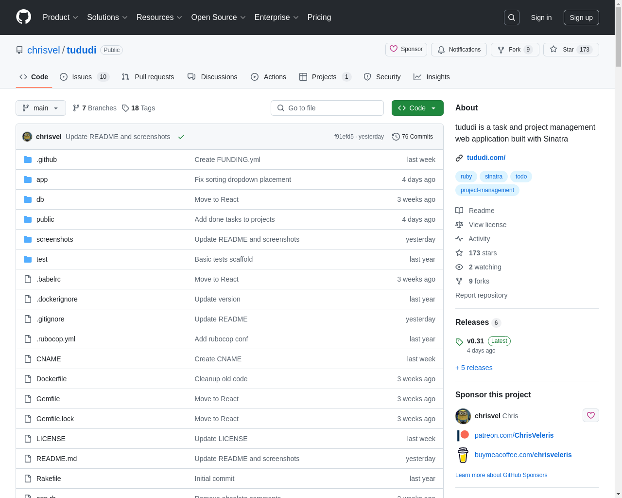 Show HN: Tududi – A Minimalist, Open-Source Task and Project Management Tool - Project Screenshot