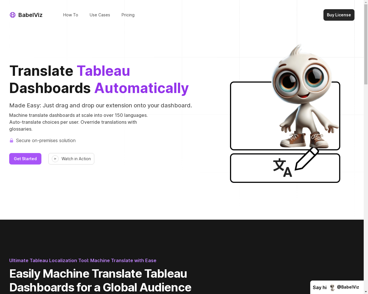 Show HN: BabelViz - 将 Tableau 仪表板翻译成超过 150 种语言的机器翻译工具 - 项目截图