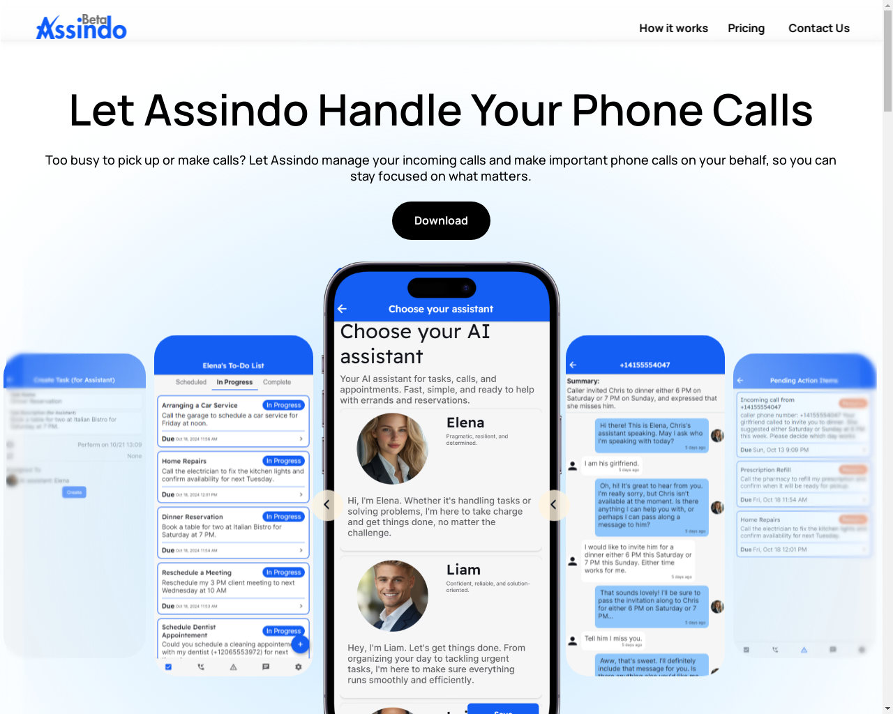 Show HN: Assindo – 处理您电话的 AI 助手 - 项目截图