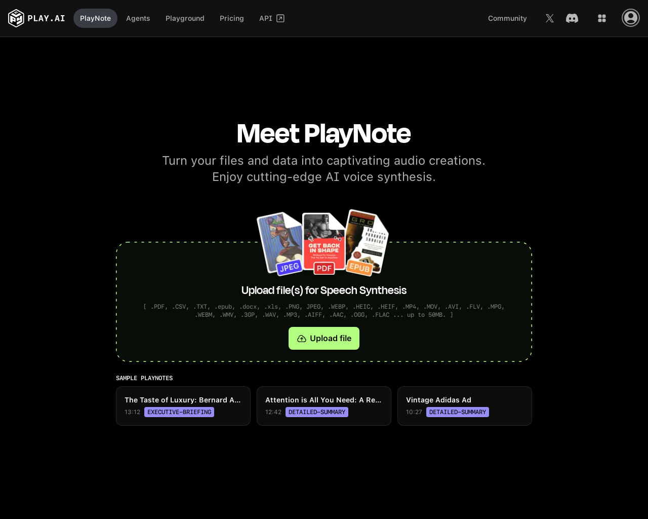 Show HN: PlayNote – 一个带有自定义语音和API的NotebookLM - 项目截图