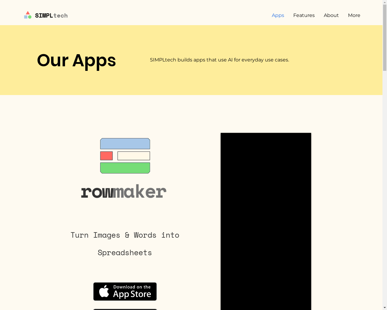 Show HN: RowMaker – 将图像和文字转化为电子表格 - 项目截图