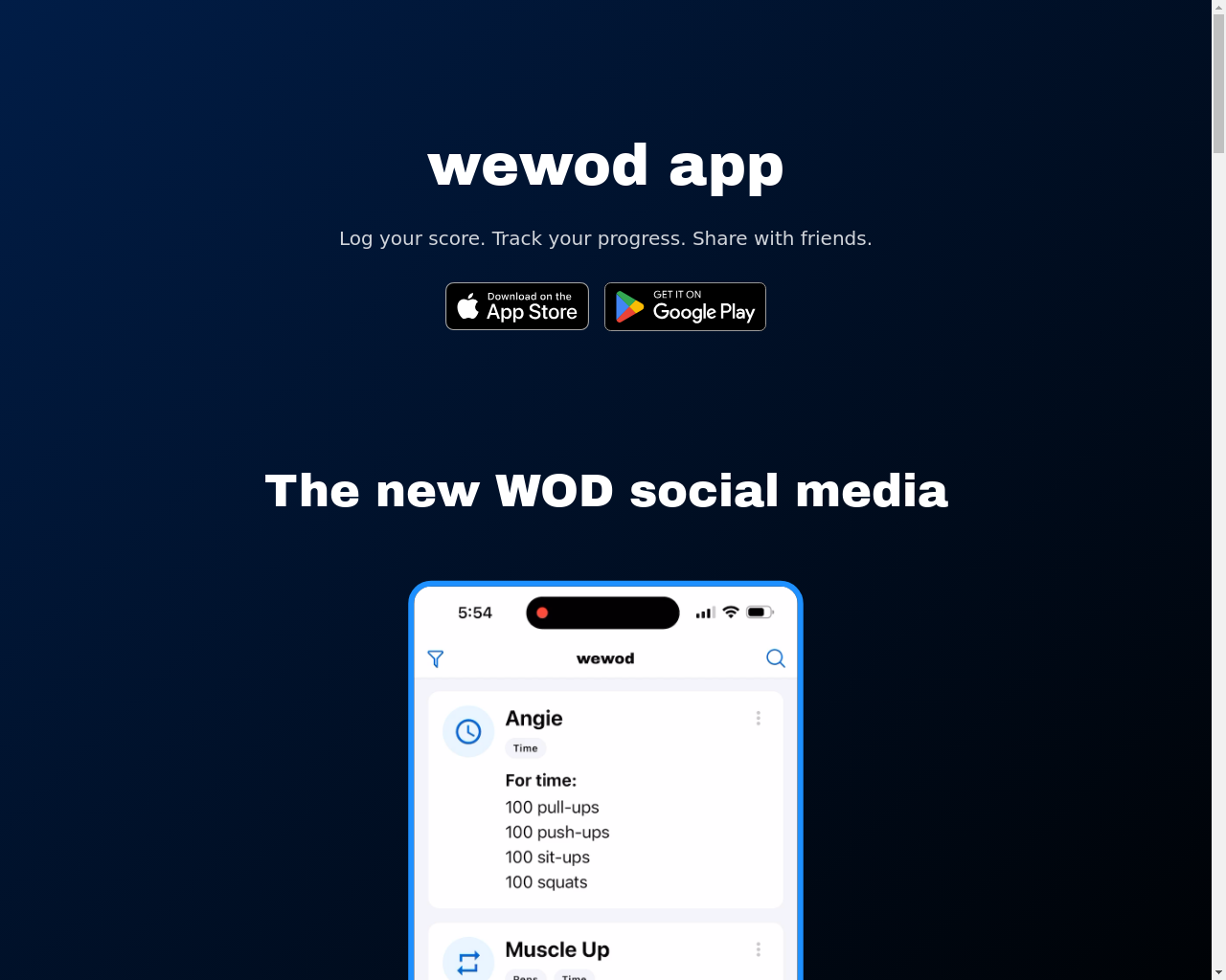 Show HN: Wewod – クロスフィットWOD用のソーシャルスコアトラッカー - プロジェクトのスクリーンショット