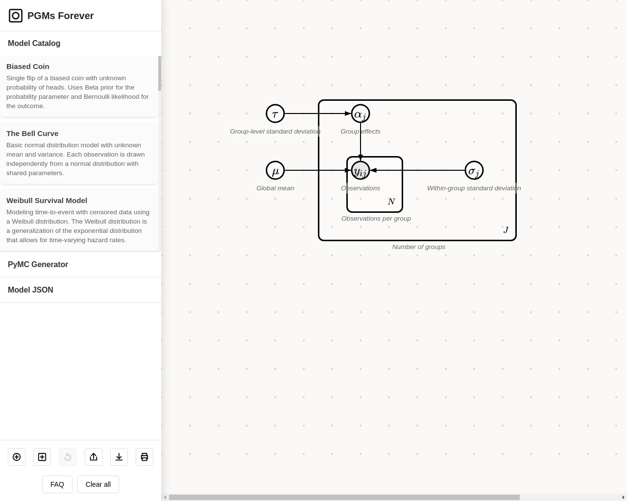 Show HN: I made a visual editor for probabilistic graphical models - Project Screenshot