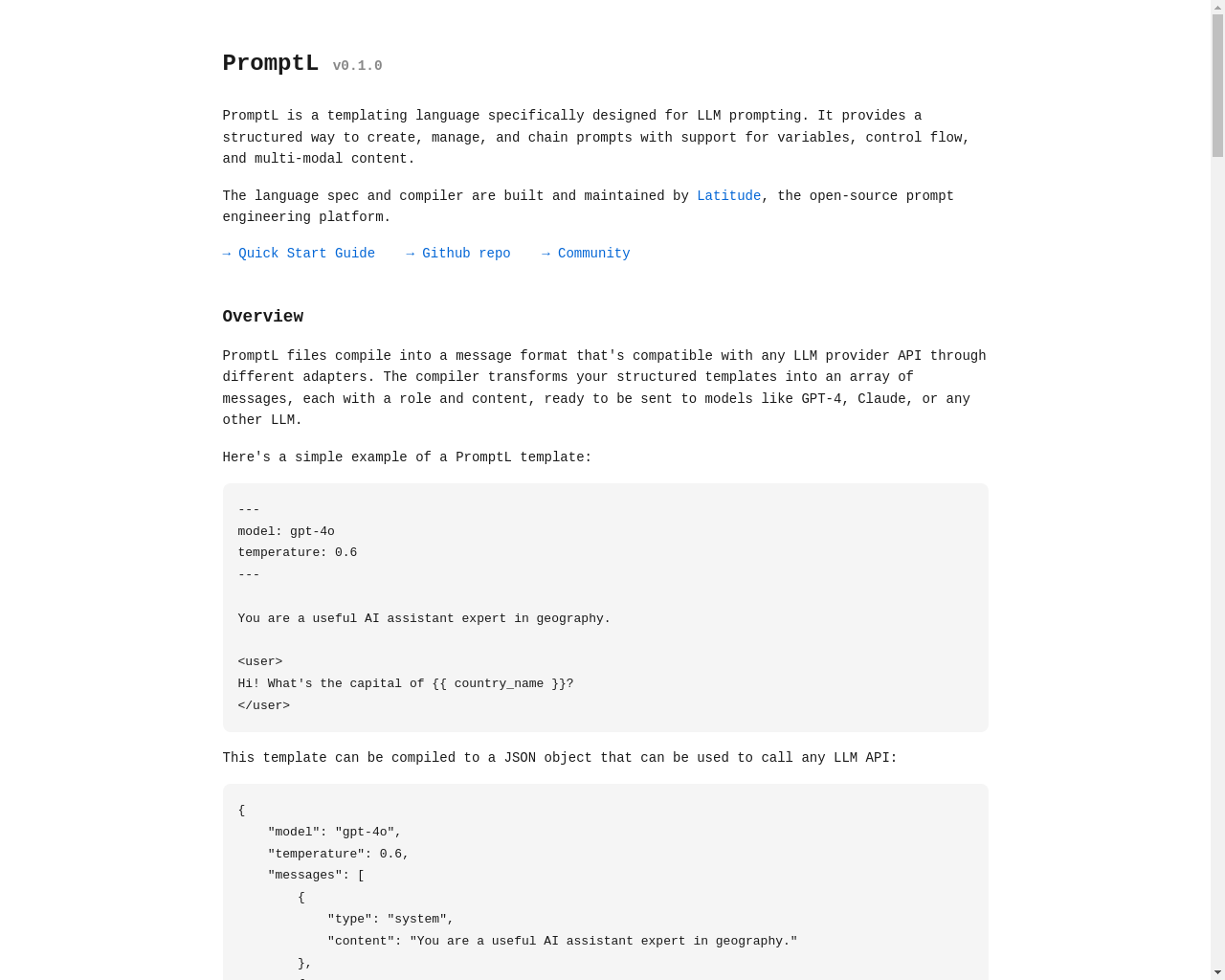 Show HN: PromptL, a templating language designed for LLM prompting - Project Screenshot