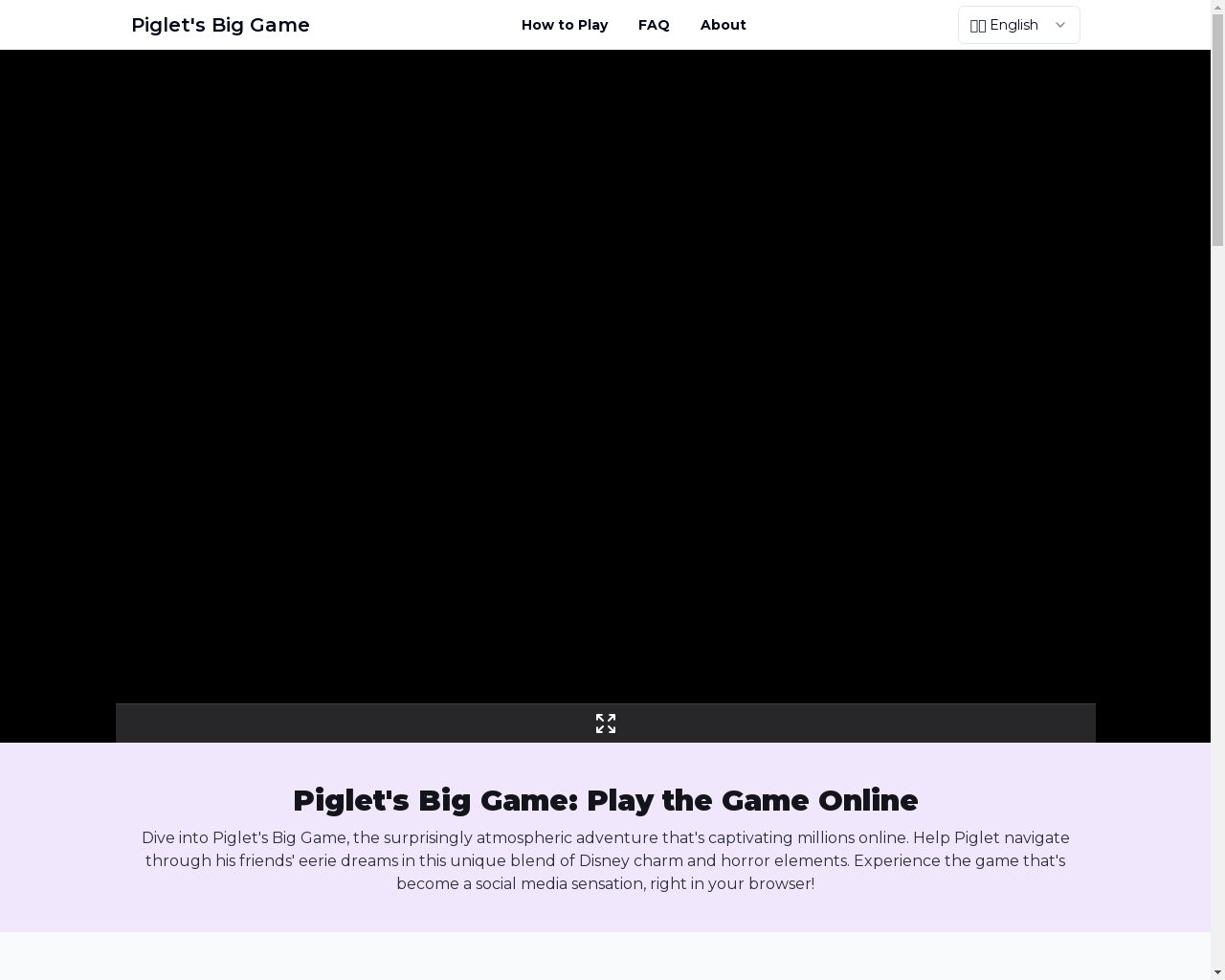 Show HN: I made a Piglet's Big Game website where you can play online - Project Screenshot