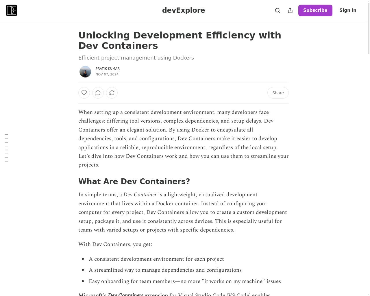 Show HN: Dockers and Development - Project Screenshot