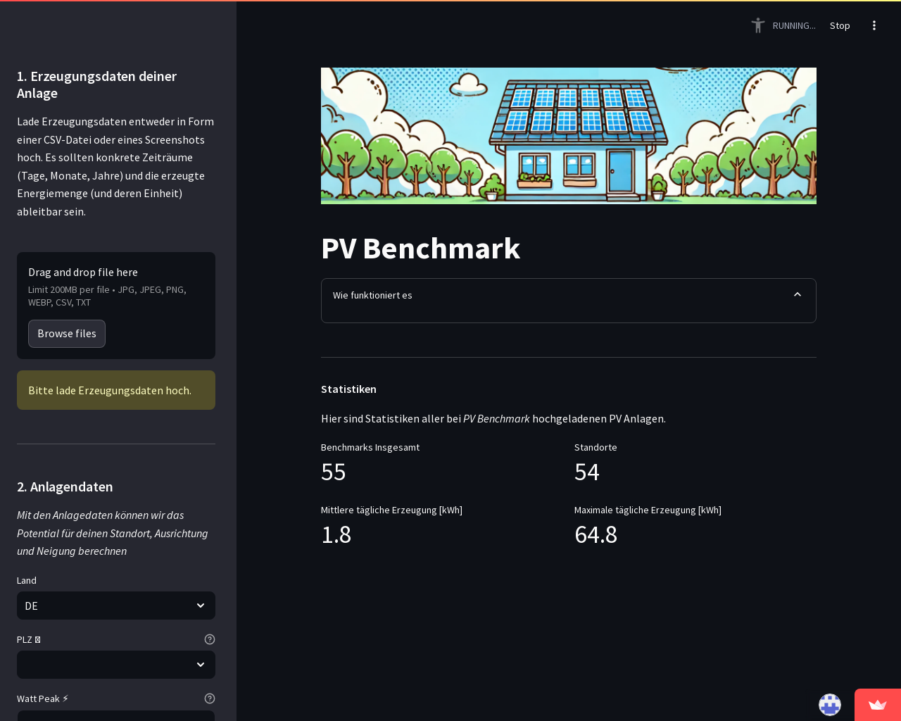 Show HN: PVBenchmark – UserBenchmark for PV Systems - Project Screenshot