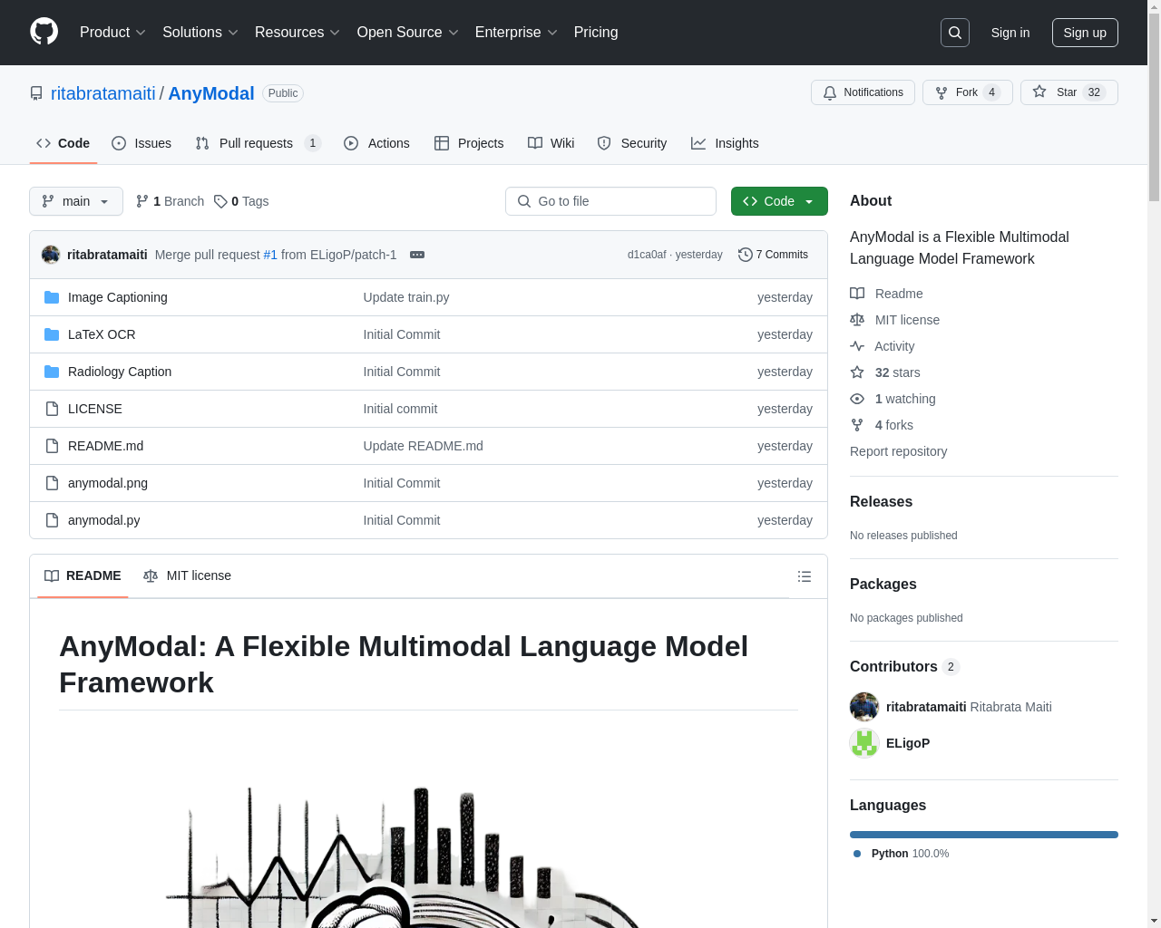 Show HN: AnyModal – Train Your Own Multimodal LLMs - Project Screenshot